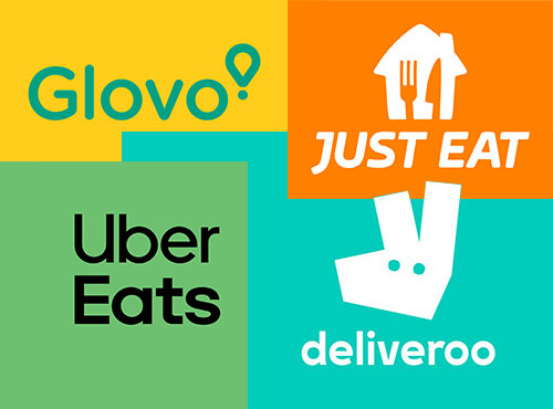 Integración de aplicaciones de comida a domicilio (Justeat, Glovo, Deliveroo, Uber Eats, PonyU)